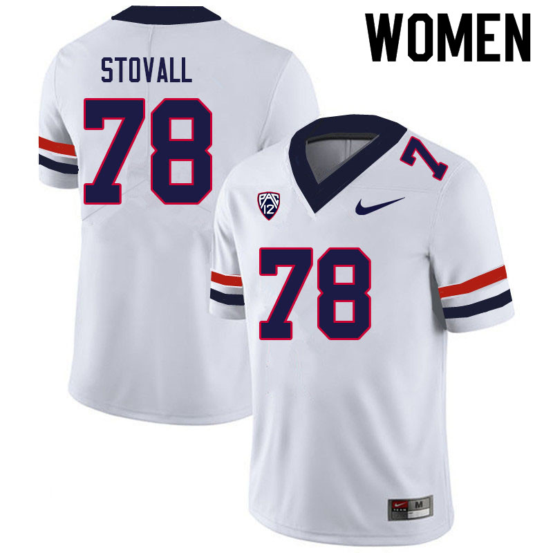 Women #78 Grayson Stovall Arizona Wildcats College Football Jerseys Sale-White